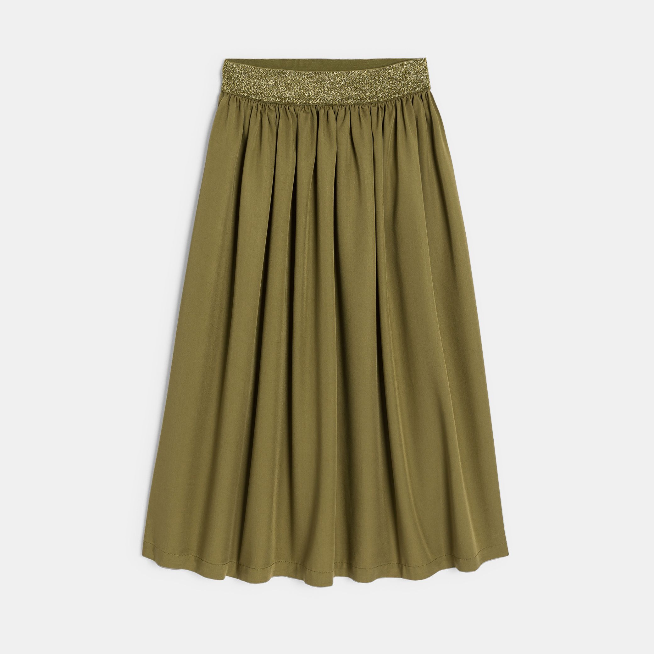 Chân váy kaki xếp ly
